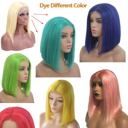Blonde 613 Straight Bob Wig – 13x4 & 13x6 Transparent Lace Bleached Knots 100% Human Hair
