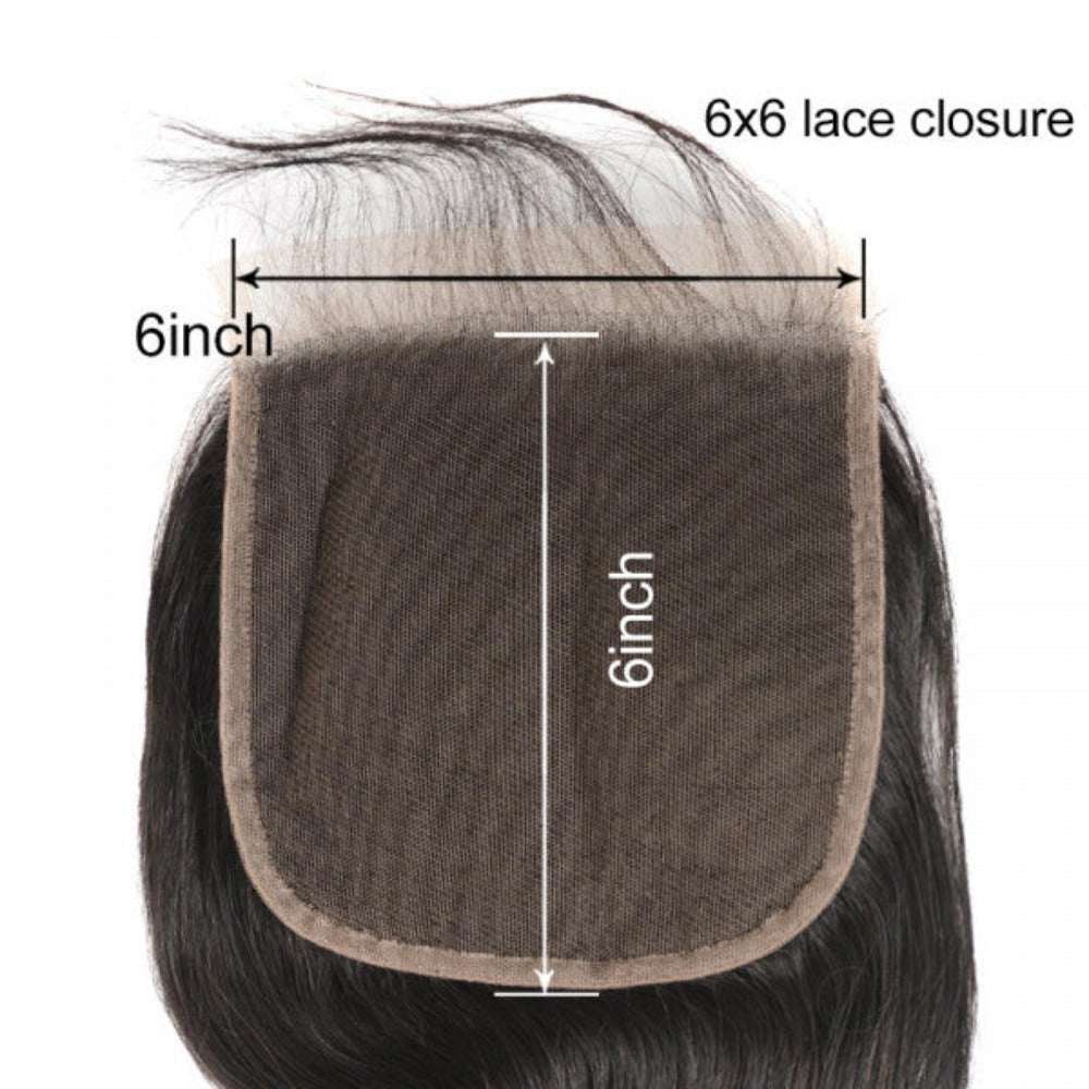 6x6 HD Lace Closure – Straight, Body Wave, Deep Wave & Loose Wave Human Hair | Maximum Coverage, Skin-Melt HD Lace