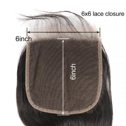 6x6 HD Lace Closure – Straight, Body Wave, Deep Wave & Loose Wave Human Hair | Maximum Coverage, Skin-Melt HD Lace