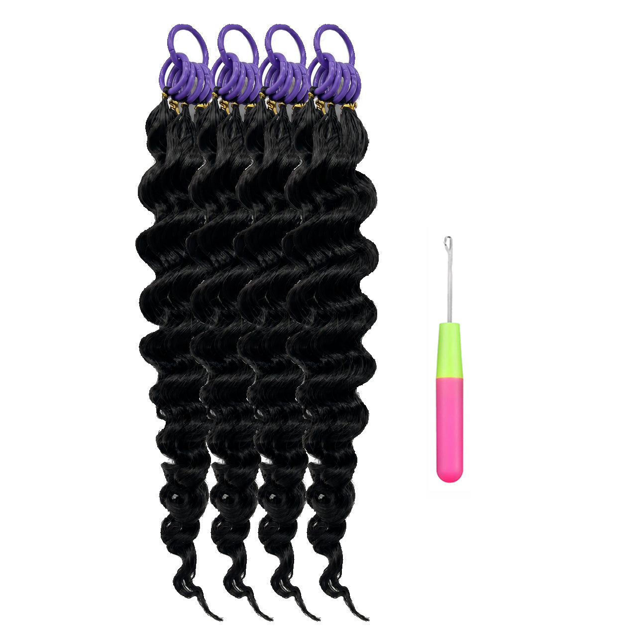 Ocean Wave Crochet 100% Human Hair - Boho Braiding Hair For Miracle Knots (50g/Pack)