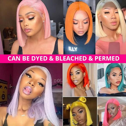 Blonde 613 Straight Bob Wig – 13x4 & 13x6 HD Lace Front Bleached Knots 100% Human Hair