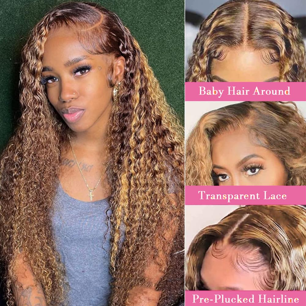 4/27 Highlight HD Lace Frontal Wig – Straight, Body Wave & Deep Wave Up To 42 Inch