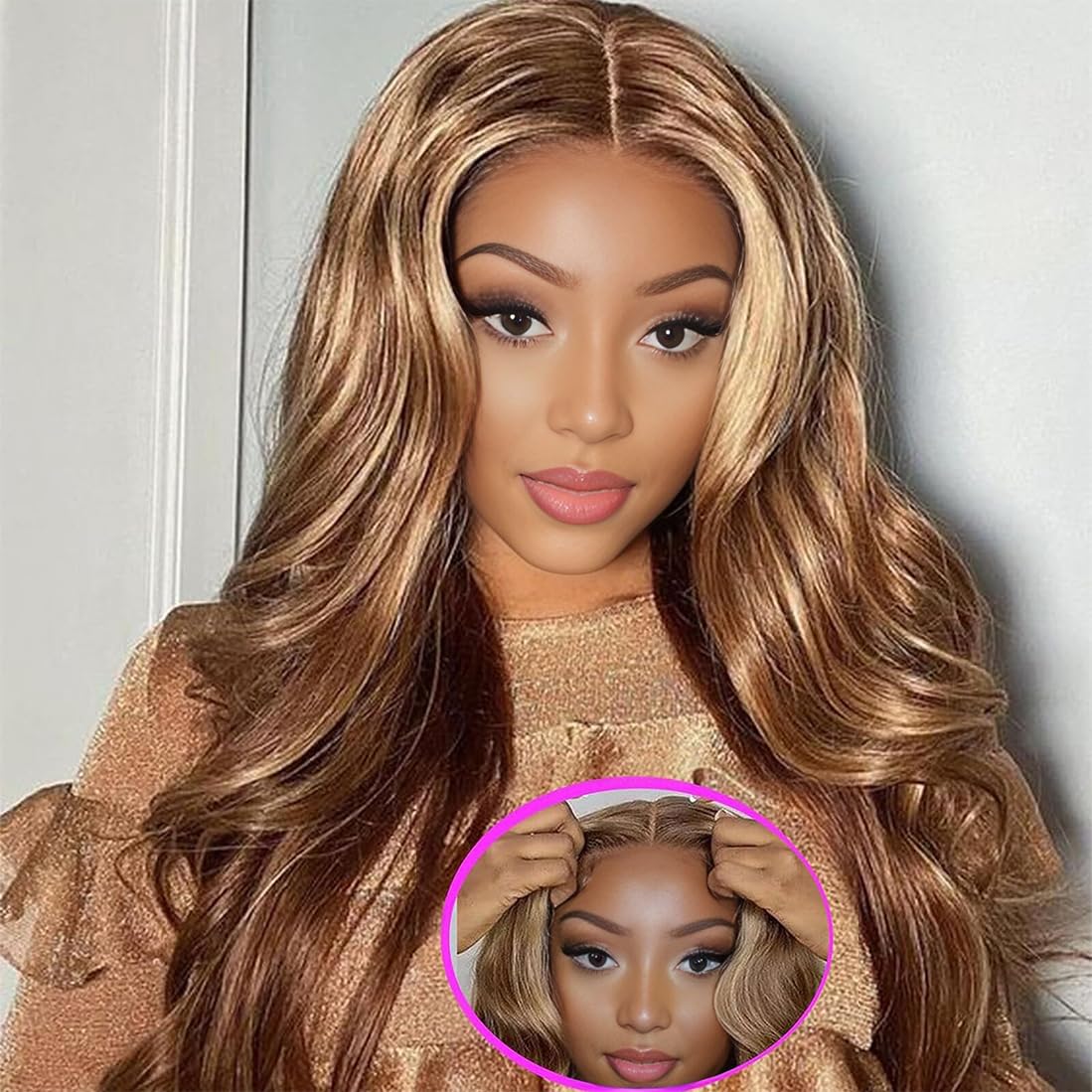 1B/30 Highlight Bounce Body Wave Wig – 13x6 HD Lace Frontal 100% Remy Human Hair