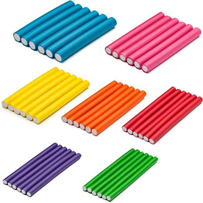 Ustar Beauty 7'' Foam Flexible Curling Rods Beauty Curlers Rollers, All Length Hair, 42 PCS per pack