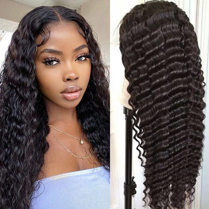 5x5 HD Lace Closure Wig Deep Wave Human Hair Swiss Lace, Skin-melt Lace, Invisible Lace