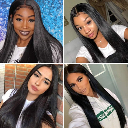 Lace Frontal Wig 150% Density Straight Natural Black Hair