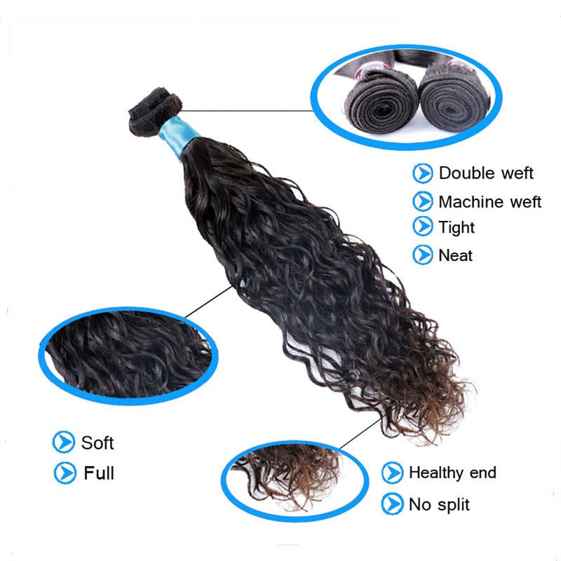 100% unprocessed Virgin human Hair Bundles Natural Blac