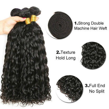 100% unprocessed Virgin human Hair Bundles Natural Blac