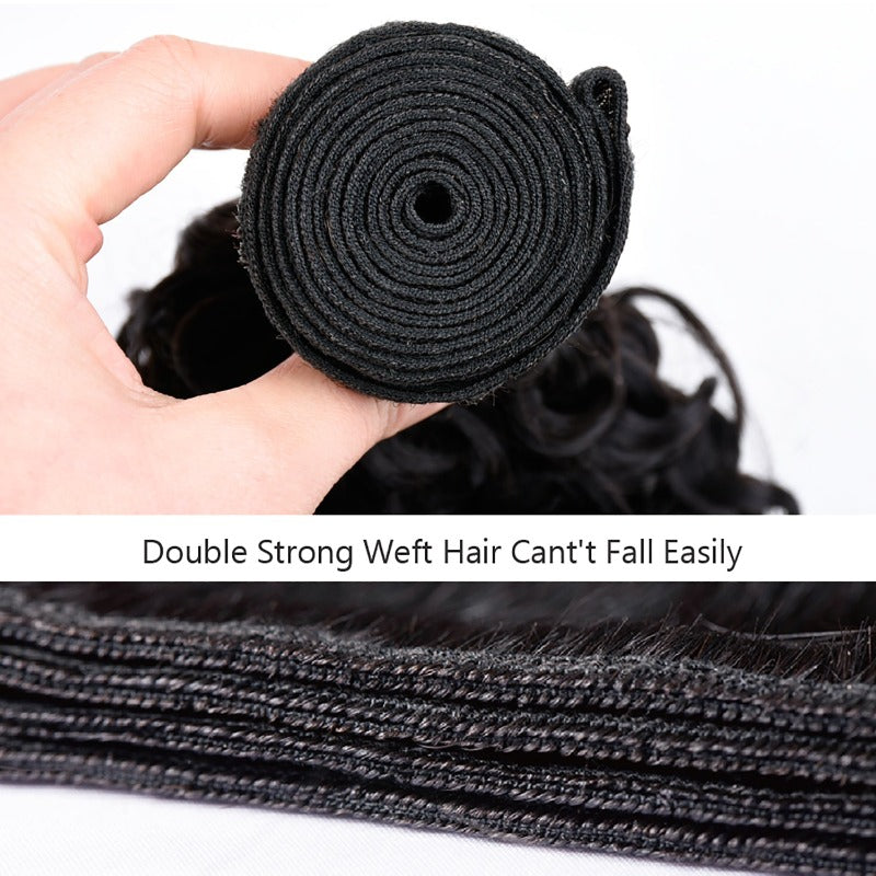 100% unprocessed Virgin human Hair Bundles Natural Blac