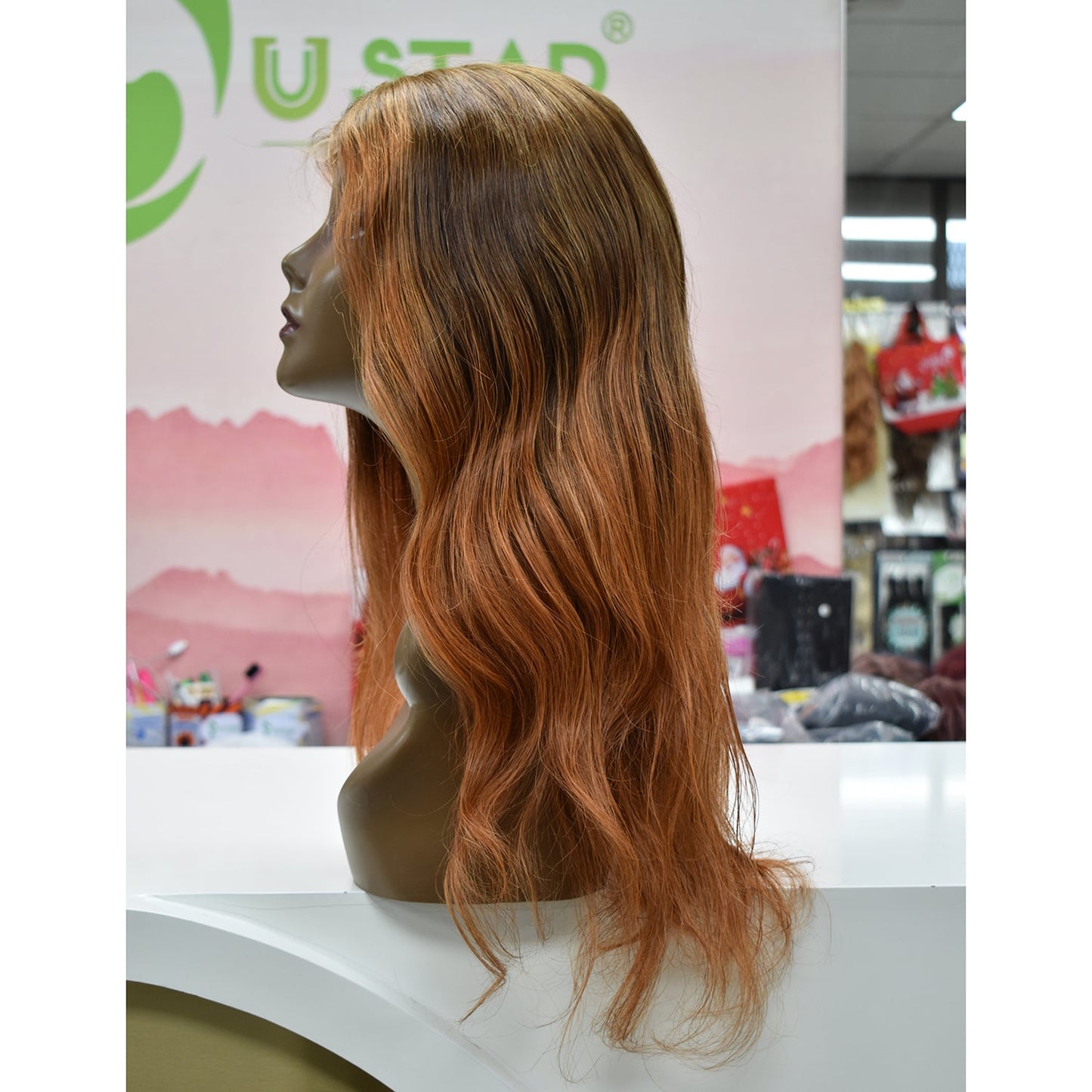 Ombre Brown Ginger Body Wave Wig – 2x6 HD Lace Closure 200% Density Human Hair