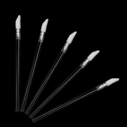 200 Pieces Disposable Lip Brushes Premium Lipstick Gloss Wands Applicator Makeup Tool Kits, White Handle