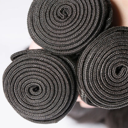Double Drawn Indian Raw Straight Full End Unprocessed 100% Human Hair Natural Color | Single Donor Cuticle Aligned Bundles