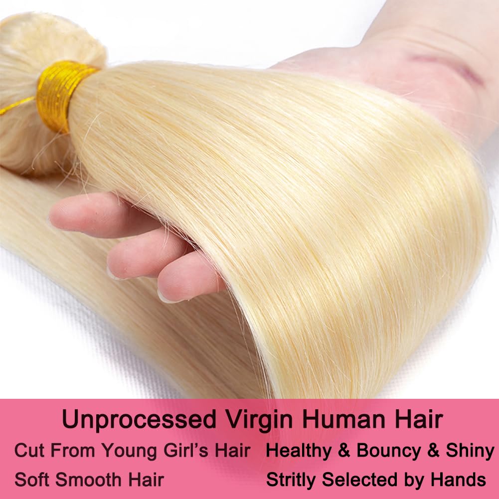 Super Long Golden Blonde 613 Raw Hair Straight 40 Inches High Quality 100% Human Hair | Unprocessed Single Donor Extensions