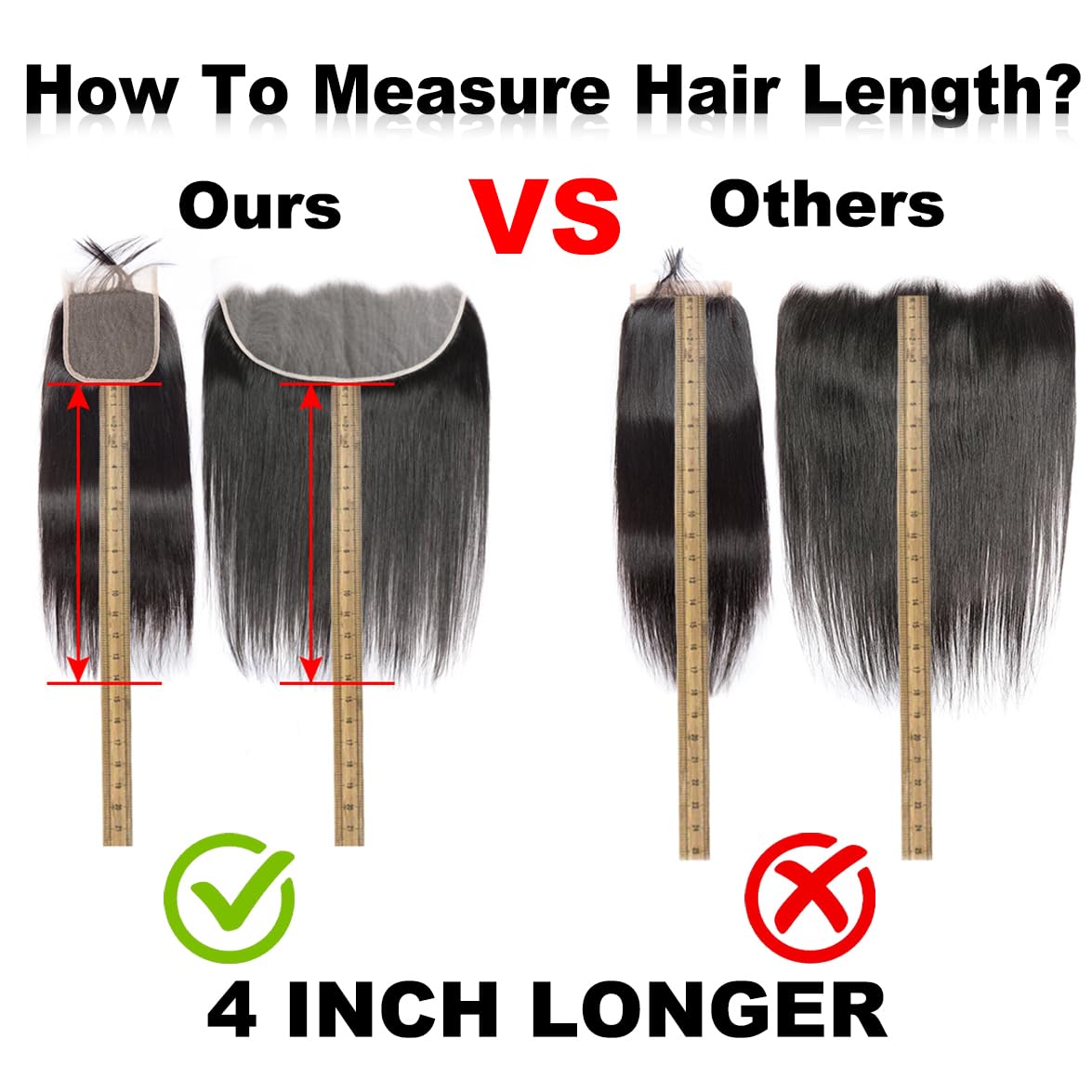4x4 HD Lace Closure Straight – 100% Unprocessed Brazilian Virgin Human Hair | Pre-Plucked, Skin-Melt HD Lace