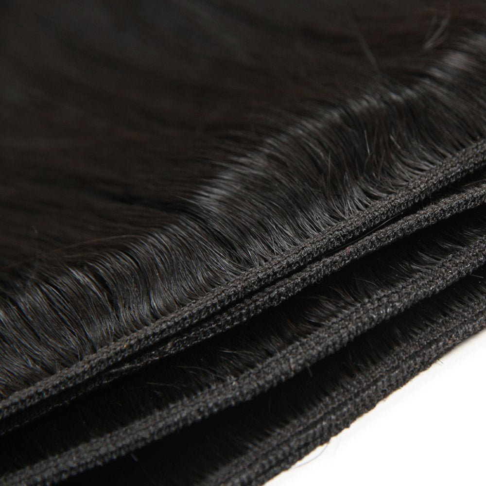 100% Affordable Human Hair Bundles - #1 Jet Black Straight Remy Hair Extensions (10"-30")