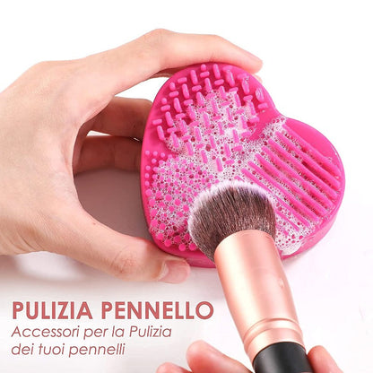 BS-MALL 14 Pcs Makeup BrushesStand Up Set With Makeup Sponge And Cleaner