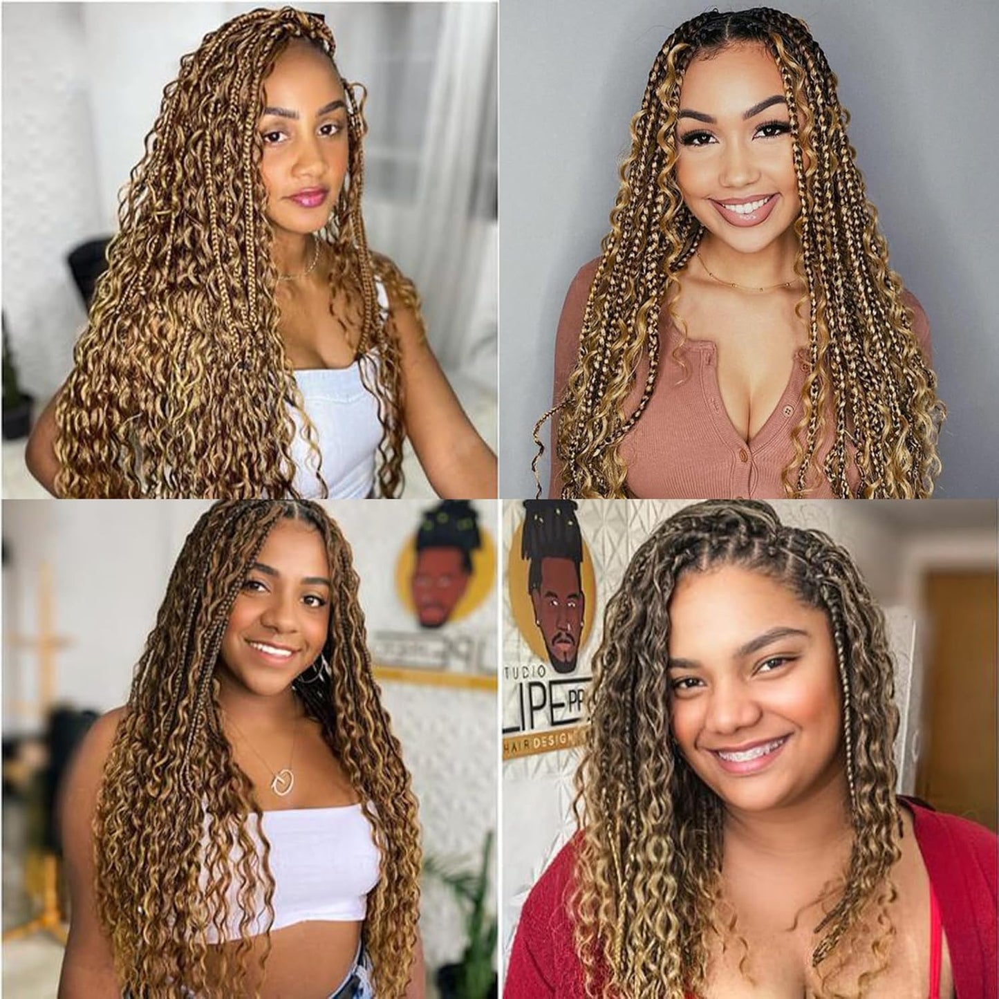 Color #27 Human Braiding Hair Deep Wave Bulk 100% HumanMink Hair 100g/Bundle 20inch 22inch