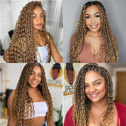Color #27 Human Braiding Hair Deep Wave Bulk 100% HumanMink Hair 100g/Bundle 20inch 22inch
