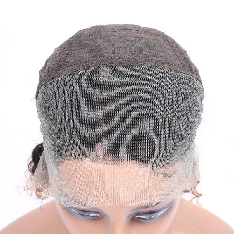 Ombre 1B/30/27 Curly Wig – 13x4 Lace Front 100% Human Hair Free Part
