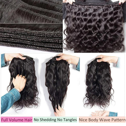 Ustar Master Blend Body Wave Bundles | Natural Black 1B | 12"-30" | Human Hair + Premium Fibers