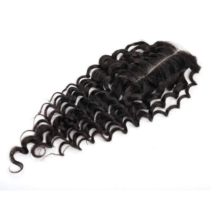 Deep Wave  Lace Closure Brazilian Virgin Human Hair 