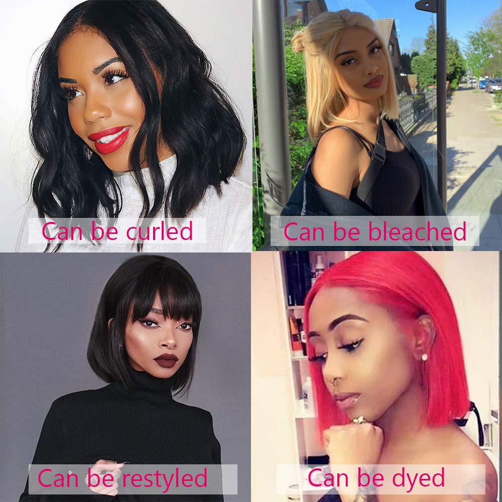 Short Bob Wigs Human Hair Lace Closure