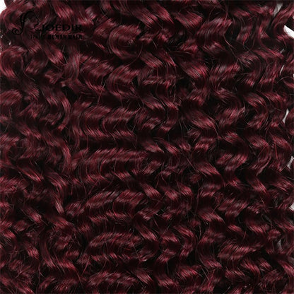 #99J Burgundy Jerry Curly hair
