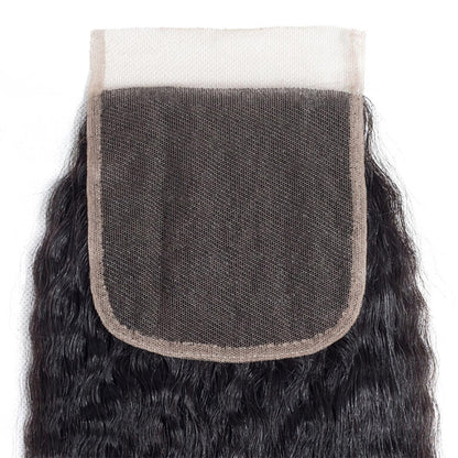 5x5 HD Lace Closure Kinky Straight – Natural Black 100% Human Mink Hair | Pre-Plucked, Skin-Melt HD Lace