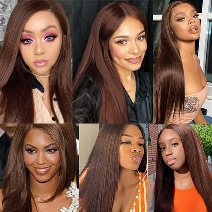 Holiday Deals: Medium Brown (#4) Straight 100% Human Hair
