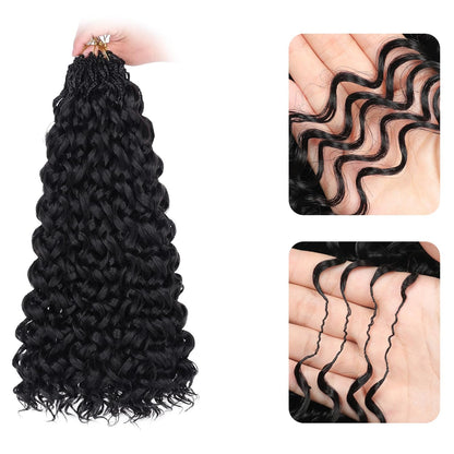 Burmese Curly Crochet 100% Human Hair - Boho Braiding Hair For Miracle Knots (50g/Pack)