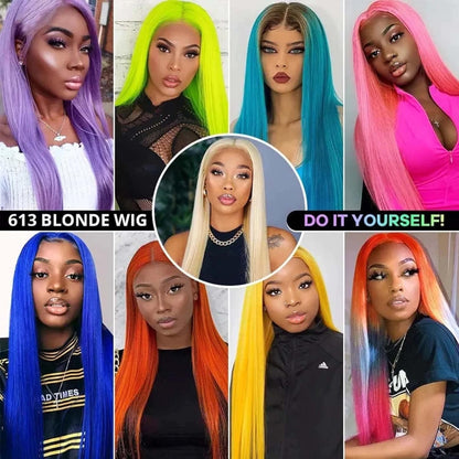 Straight Golden Blonde 613 Human Hair | 100% Unprocessed Mink Virgin Remy Bundles Single Donor Cuticle Intact