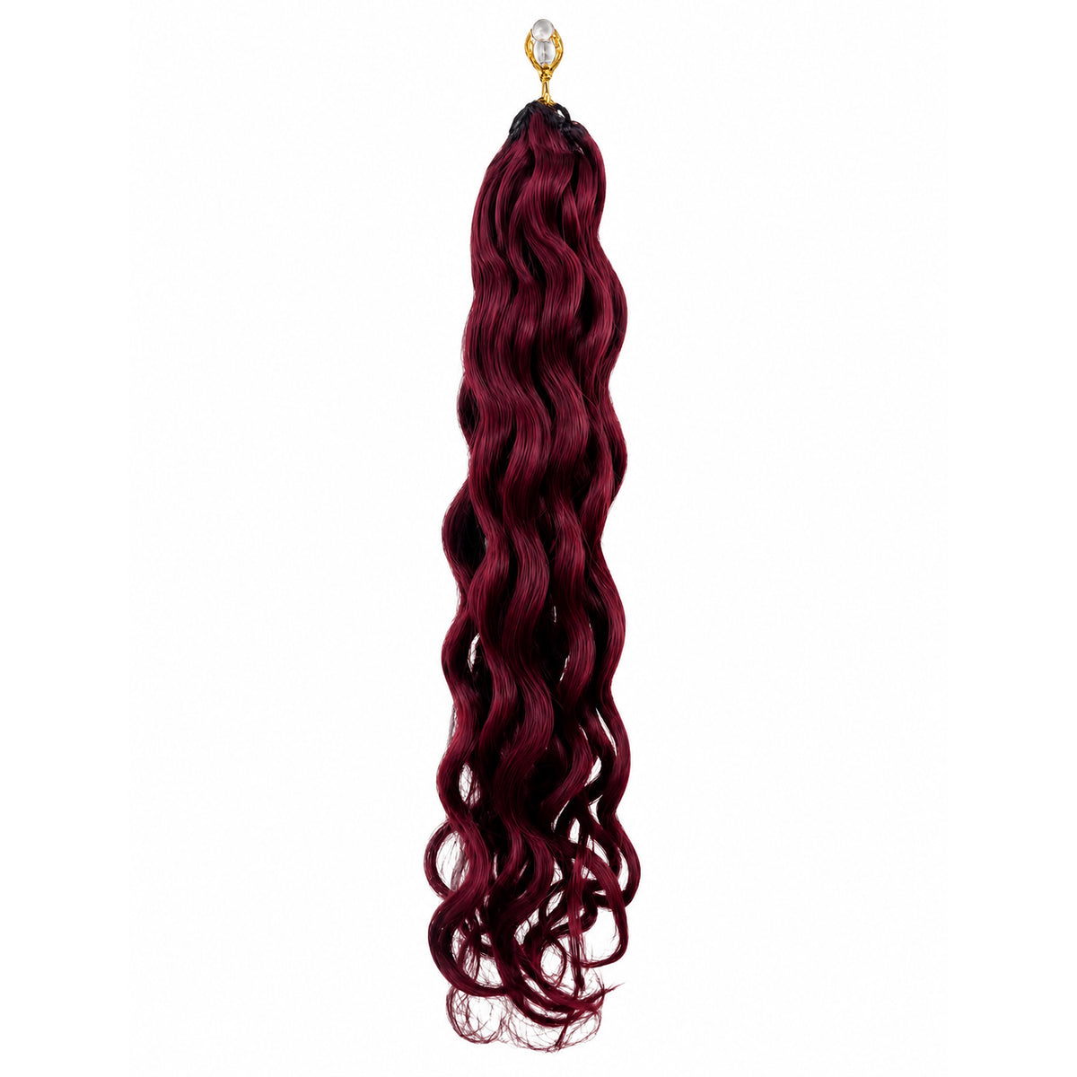 #99J Water Wave Crochet 100% Human Hair - Burgundy Boho Braiding Hair For Miracle Knots (50g/Pack) (Copy)