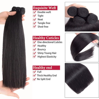 Super Double Drawn bundles Same Length Strands in the bundles from One Donor black | 100% Unprocessed Indian Raw Hair Extensions