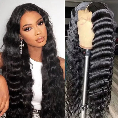 13x6HD Lace Wig Loose Deep full Frontal wig 100 Unprocessed Virgin Mink Human Hair Swiss Lace, Skin-melt Lace, Invisible Lace