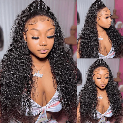 5x5 Glueless Lace Closure Wig Jerry Curl Human Hair, Skin-melt Lace, Invisible Lace