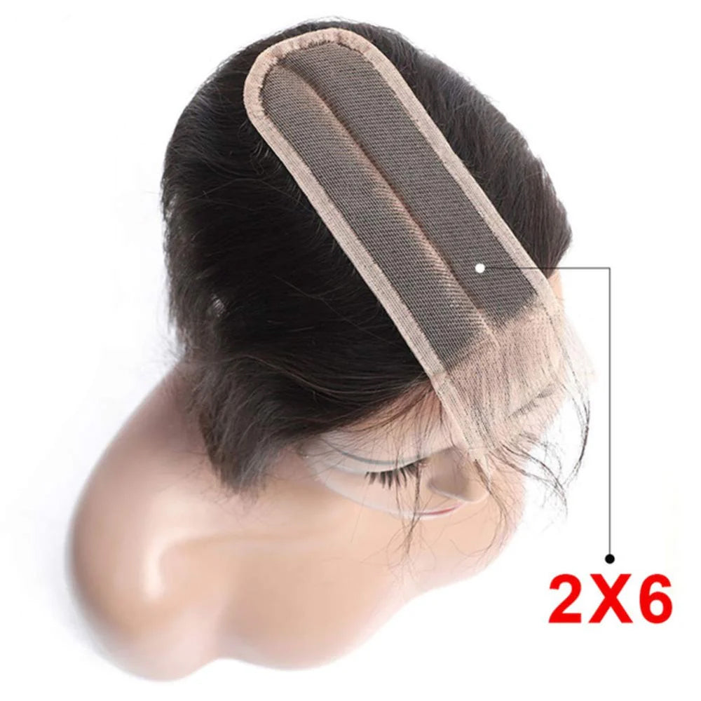 2x6 HD Lace Closure Straight – Brazilian Virgin Human Hair | Pre-Plucked, Skin-Melt HD Lace