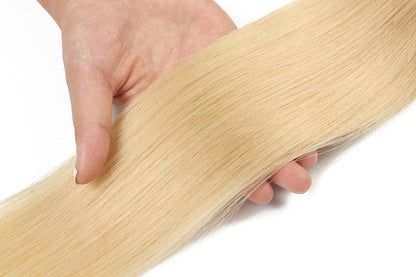 Straight Golden Blonde 613 Human Hair | 100% Unprocessed Mink Virgin Remy Bundles Single Donor Cuticle Intact