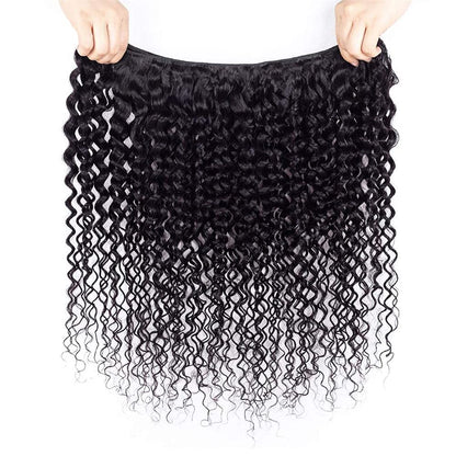 100% Human Hair Bundles - Kinky Curl Natural Black Remy Hair Extensions (8"-30")