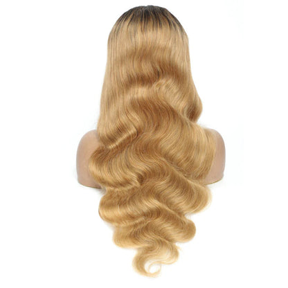 1B/27 Body Wave 4x4 Lace Closure Wig Ombre Color 100% Humanwig virgin remy hair