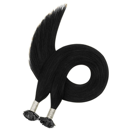 Flat K Tip 100% Premium Human Hair Extension – Straight Black