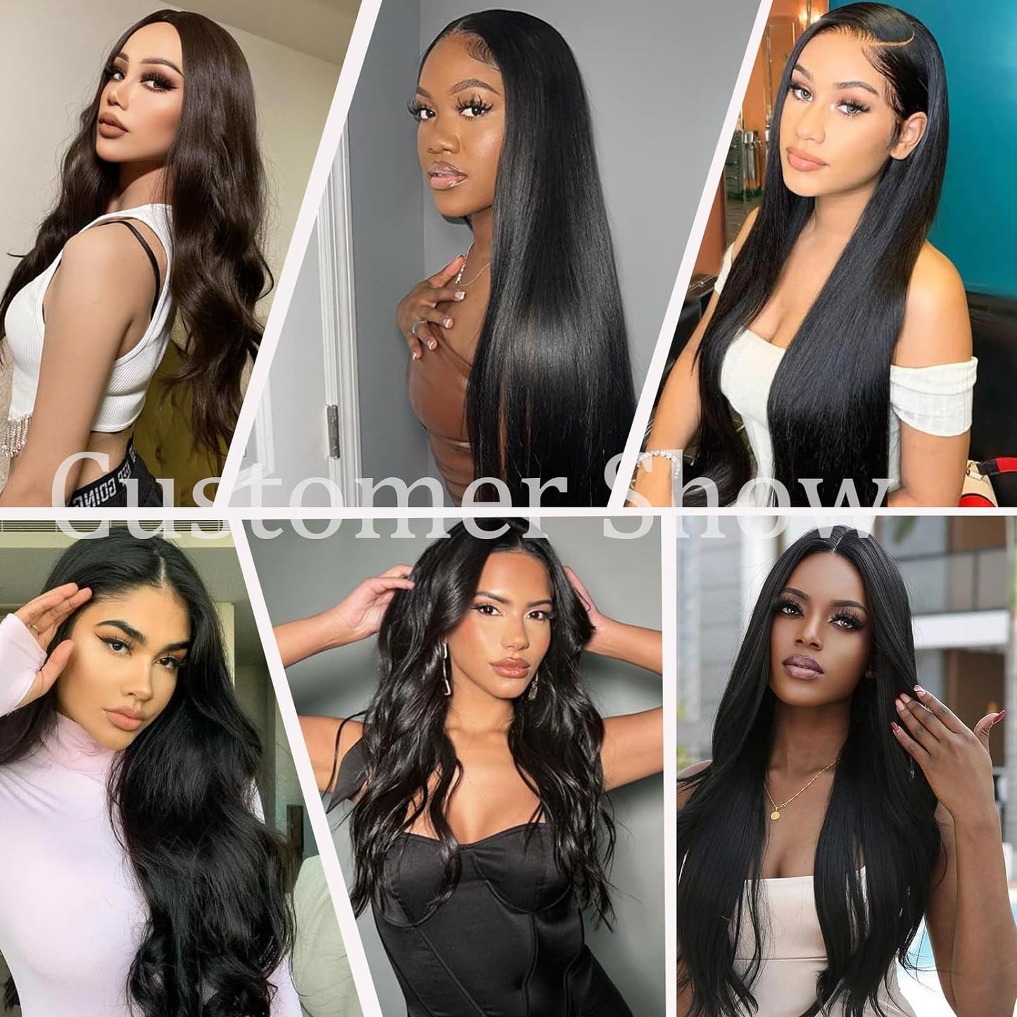 Seamless Clip in Straight Natural Black 7 Pcs Hair Extensions Thick Hair Extensions High Quality Premium Human Hair Clip Ins – Easy Install