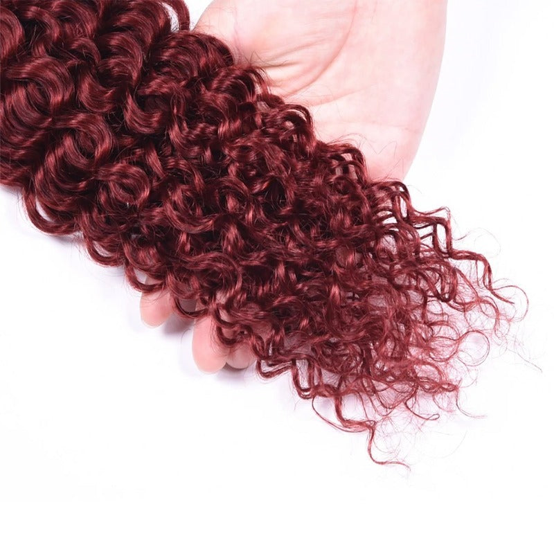 #99J Burgundy Jerry Curly hair