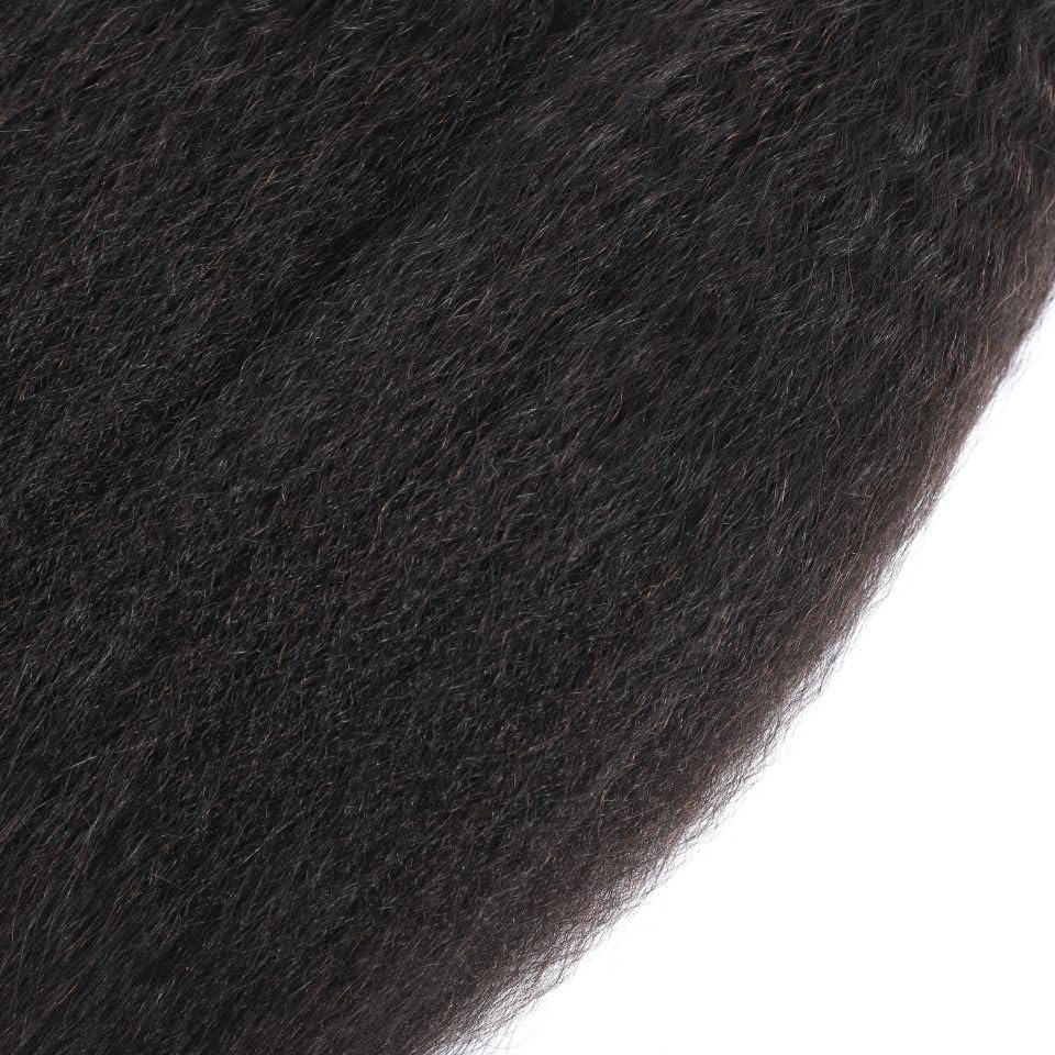 Kinky Straight 100%  Human Hair Bundles – Natural Black 10A Brazilian Virgin Hair 8"-30"