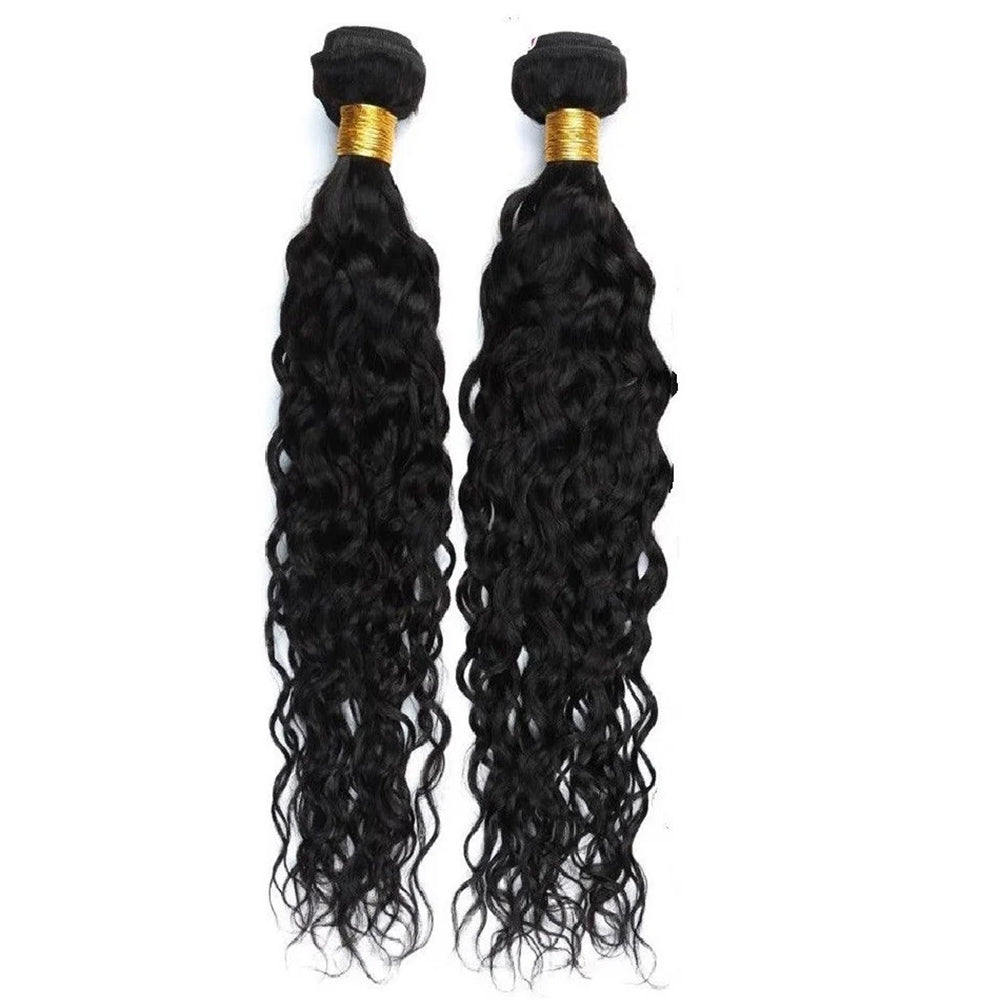 100% Affordable Human Hair Water Wave Bundles | Natural Black 1B | 10"-30" | Remy Weave