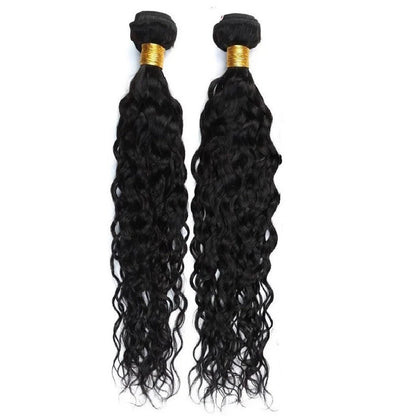 100% Affordable Human Hair Water Wave Bundles | Natural Black 1B | 10"-30" | Remy Weave