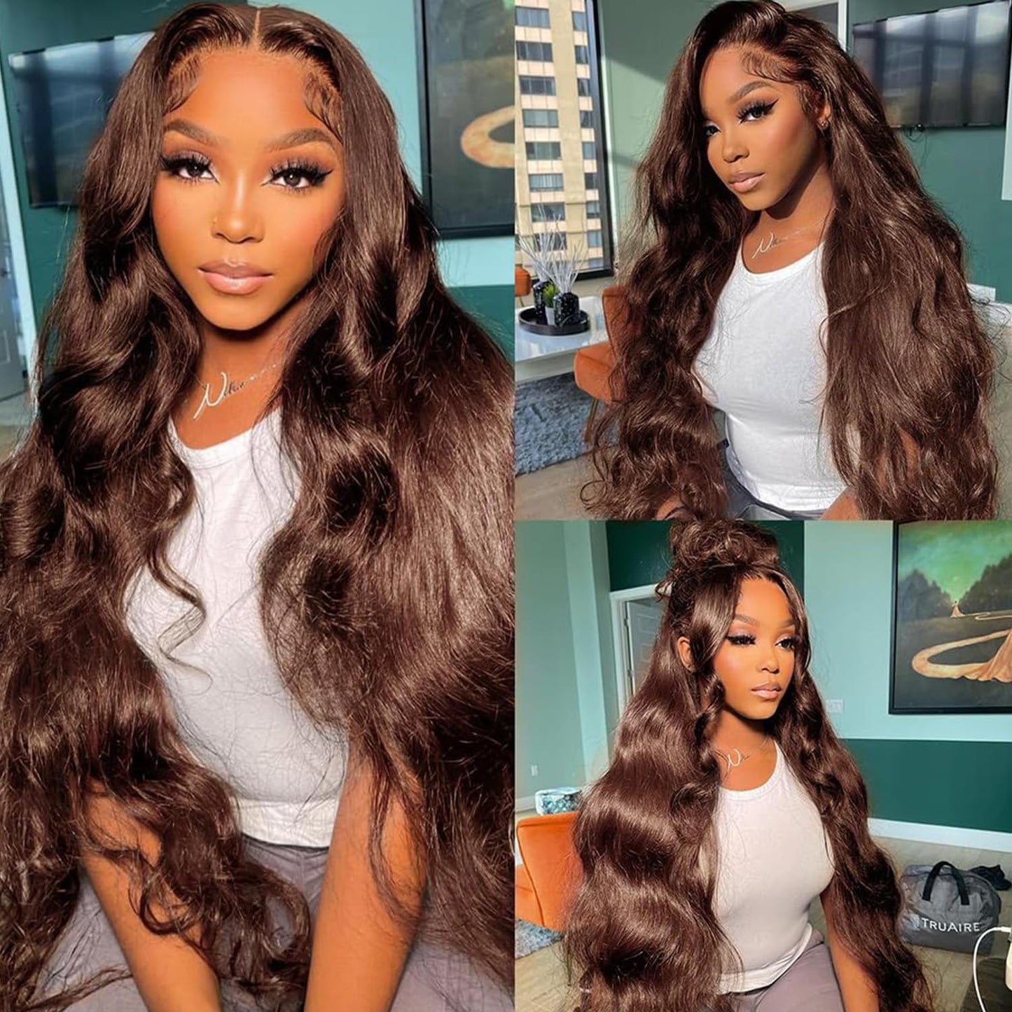 4X4 Lace Closure Body Wave Medium Brown (#4) Color 100% Human Hair Closure – Transparent Lace, Natural Look