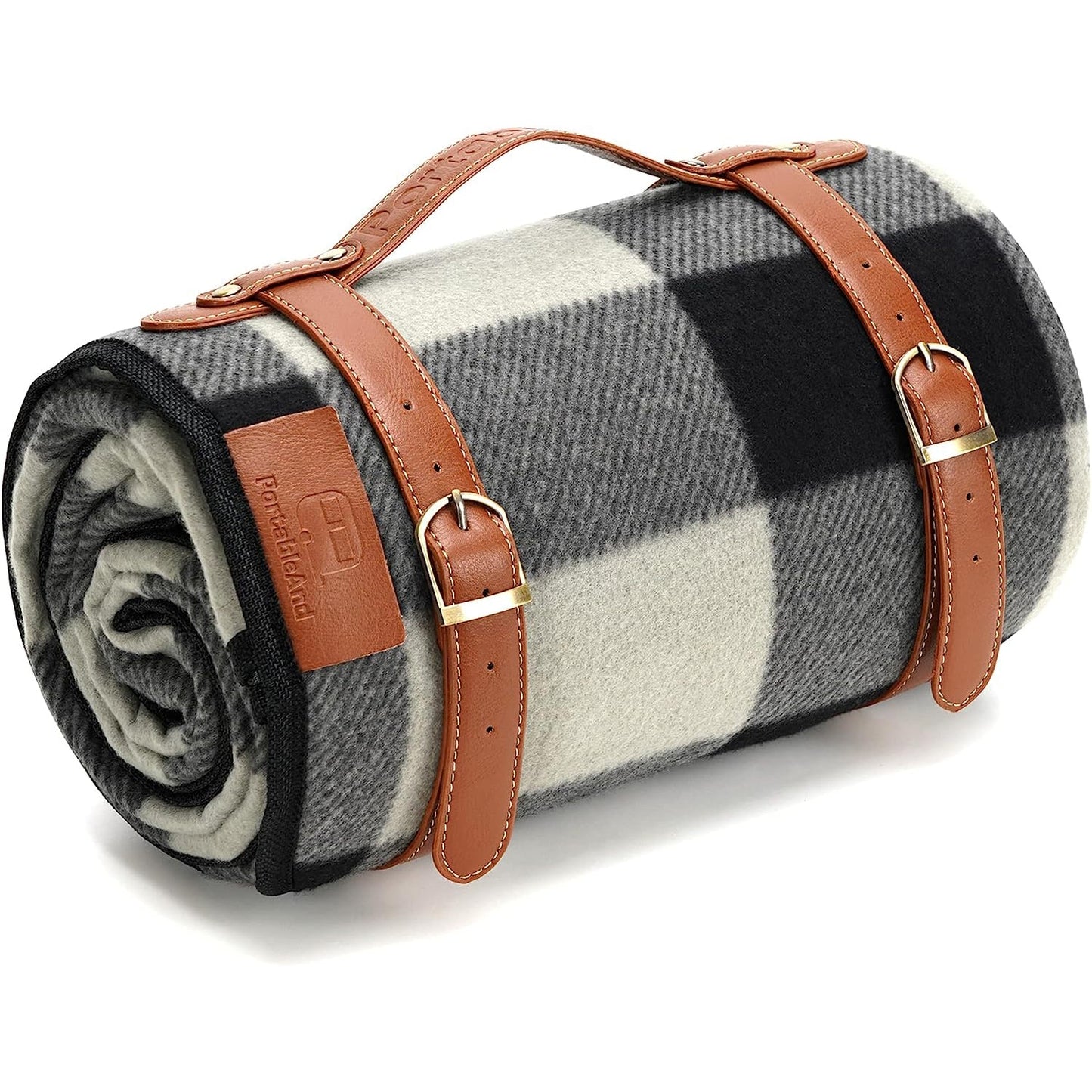 Portable Picnic Blankets, 3 Layer Soft Fleece Blanket for Beach,Camping on Grass, Waterproof, Sandproof, Best Gift for Couple & Families