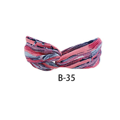 Boho Elastic Wrap Floral Twist Knot Headband Turban Multicolor Sports Hairband