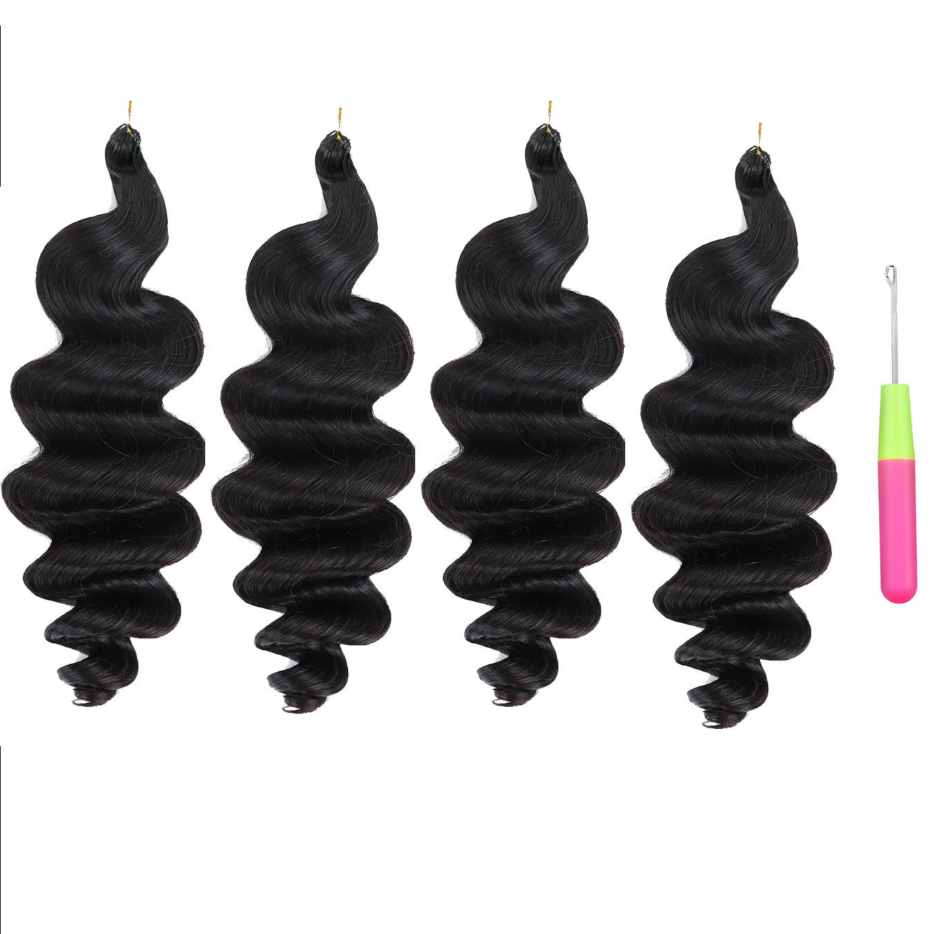 Loose Wave Crochet 100% Human Hair - Boho Braiding Hair For Miracle Knots (50g/Pack)