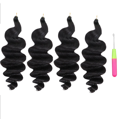 Loose Wave Crochet 100% Human Hair - Boho Braiding Hair For Miracle Knots (50g/Pack)